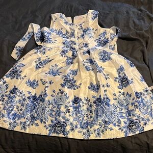 Wonder Nation Blue and White Floral Kids Dress